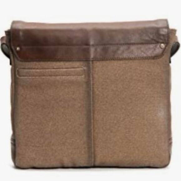 FRYE Men's Ethan Messenger bag flap crossbody leather canvas SOLD OUT style - Picture 3 of 16